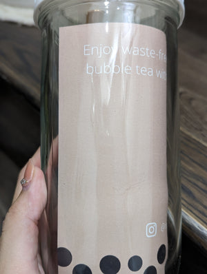 Imperfect Reusable Bubble Tea Cup (white lid)