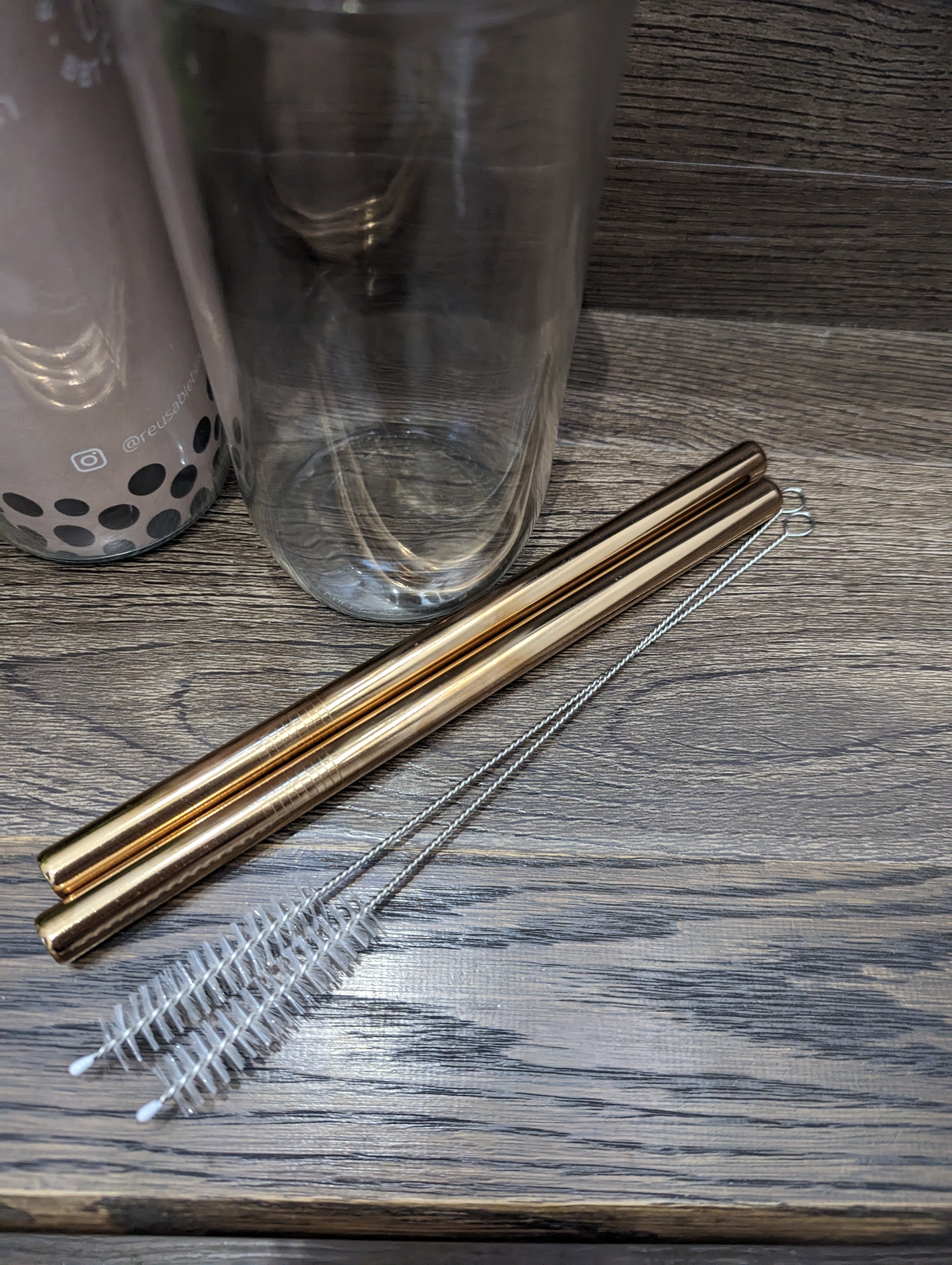 2 PACK Imperfect Cups Rose Gold Straws