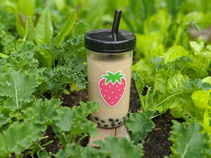 2 PACK: Reusable Bubble Tea Cups (Strawberry/Pineapple)