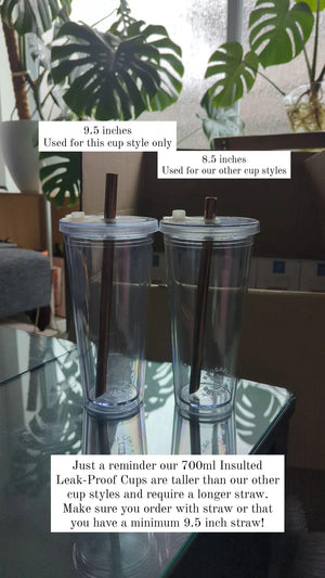 700ml Leak-Proof Insulated Reusable Bubble Tea Cup (Long)