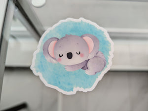 Opaque Dishwasher-Safe Sticker (Koala, Rose Cat)