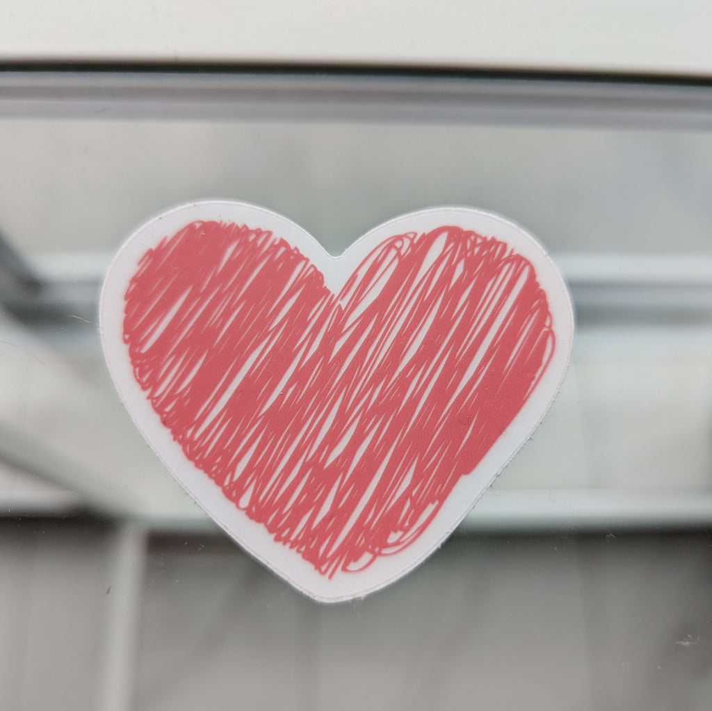 Clear Dishwasher-Safe Sticker (Heart)