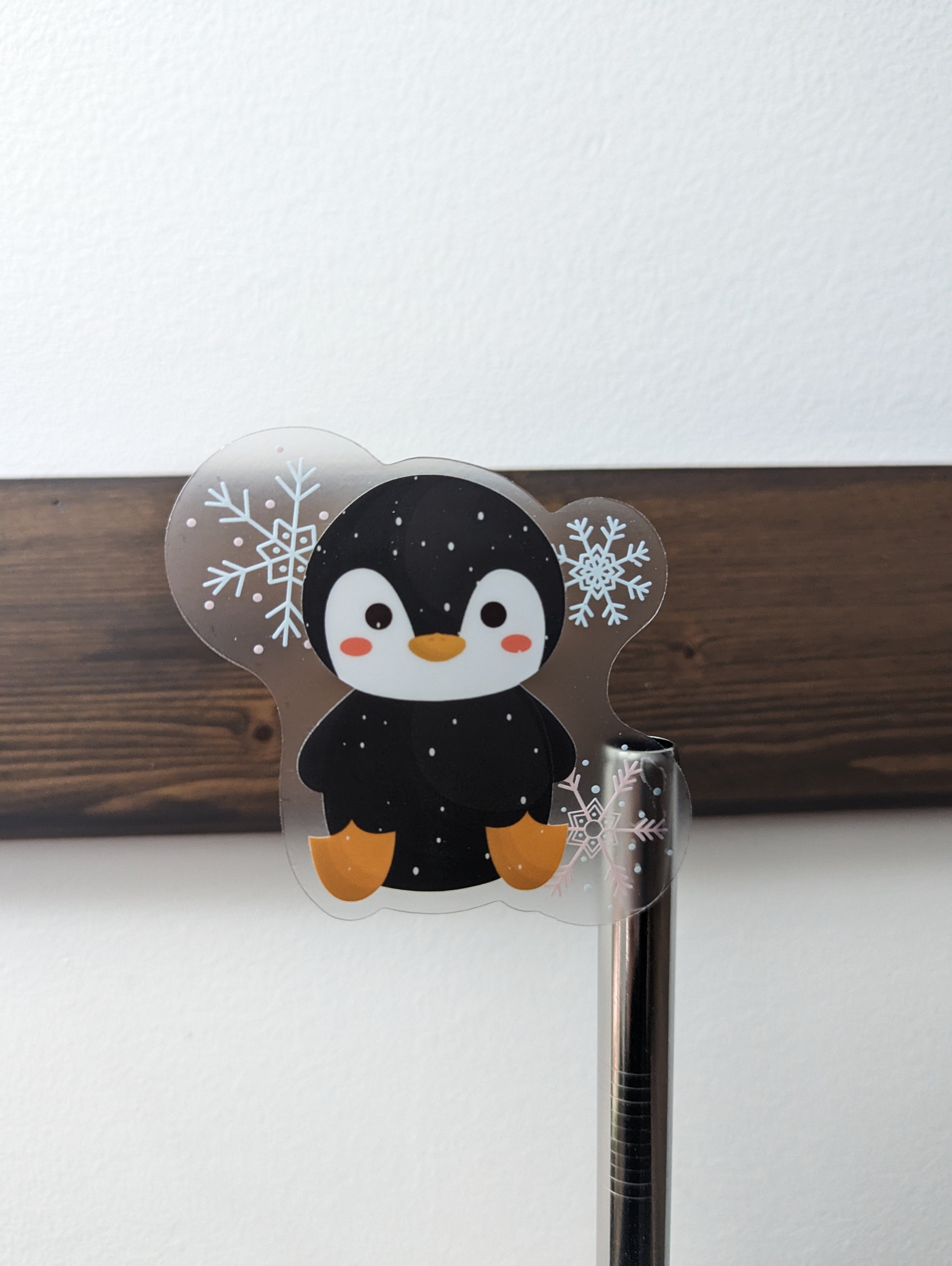 Clear Dishwasher-Safe Sticker (Penguin)